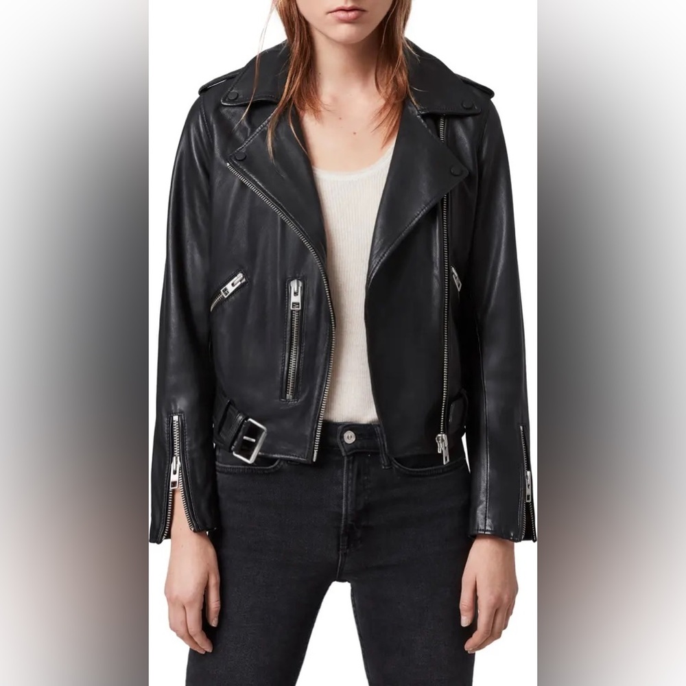 All saints balfern leather jacket